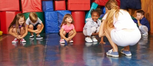 What do children learn in preschool gymnastics at a gymnastics club